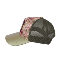 Casquettes de camionneur 5 panneaux personnalisées avec logo, design tendance, en maille 100 % polyester, avec patch brodé, casquette de sport pour usage extérieur et décontracté