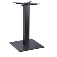 Pieds de table contemporains en fonte noire pour mobilier d'extérieur, design moderne pour hôpitaux et hôtels
