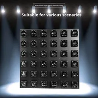 36 Panneaux LED RGBW 4-en-1 Matrice de Faisceaux Carrés pour Scène, en Aluminium, CRI80, DMX512, Contrôle Vocal Automatique, Barre Lumineuse Colorée à Faisceaux