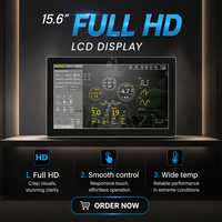 Monitor LCD IPS HDR a Todo Color de 15.6 Pulgadas con 16.7M de Colores, Puertos de Interfaz HDMI, Compatible con Android/Linux, Portátil Industrial, 1920x1080