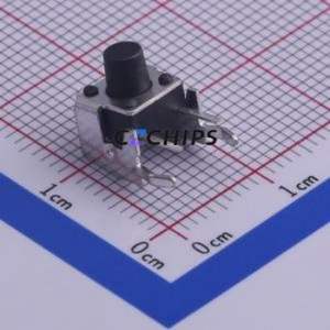TS-1002N-07026 Tactile Switch Through hole,6x7.5mm Switch Single Pole Single Throw Round Button Right Angle Insert 7.5mm - Product Image 1