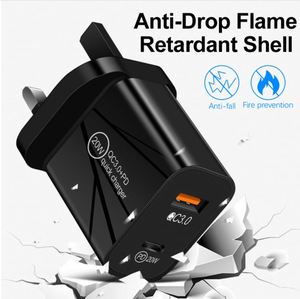 Factory Price <b>Smart</b> Dual Port Quick Charging Adapter 20W PD QC3.0 Type C Fast Charger for Samsung EU US UK <b>Plug</b> - Product Image 4