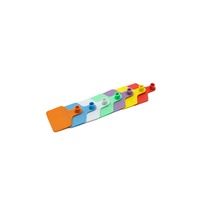 HS-ET0001 HUASHENG Etiqueta de Oreja para Animales con Impresión Láser Premium, para Ganado, 72x60.3mm, Plástico, Gestión Agrícola