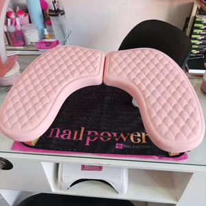 <b>U</b> Shaped Memory Foam <b>Nail</b> Hand Rest Cushion with LED Light Detachable Bracket for <b>Nail</b> Technician - Product Image 1
