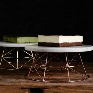 Nordic Natural Decor Display <b>Tray</b> Custom Packaged Kitchenware Wedding Party <b>Marble</b> Cake Stand - Product Image 5