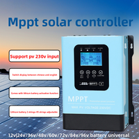 Contrôleur de charge solaire MPPT avec écran LCD 60A 120A pour 12V 24V 36V 48V 96V, régulateur automatique pour panneaux solaires, contrôleur d'éclairage