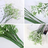 Fleurs artificielles en gros, fausses fleurs de gypsophile, bouquet de gypsophile, fleurs au toucher réel pour la décoration de la maison, des mariages et des jardins