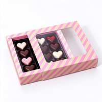 Boîte de 12 chocolats pour la Saint-Valentin, emballage de luxe avec fenêtre transparente, bonbons de mariage, truffes de Noël, boîte cadeau de 8 barres de chocolat