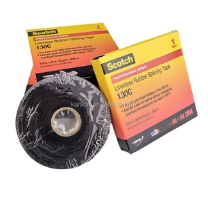 Original 3M 130C, <span class=keywords><strong>cinta</strong></span> de empalme de goma sin revestimiento negra, 19mm X 9,1 M, 0,76mm de espesor, resistente a los rayos UV, vulcanizado, autoadhesivo - Product Image 1