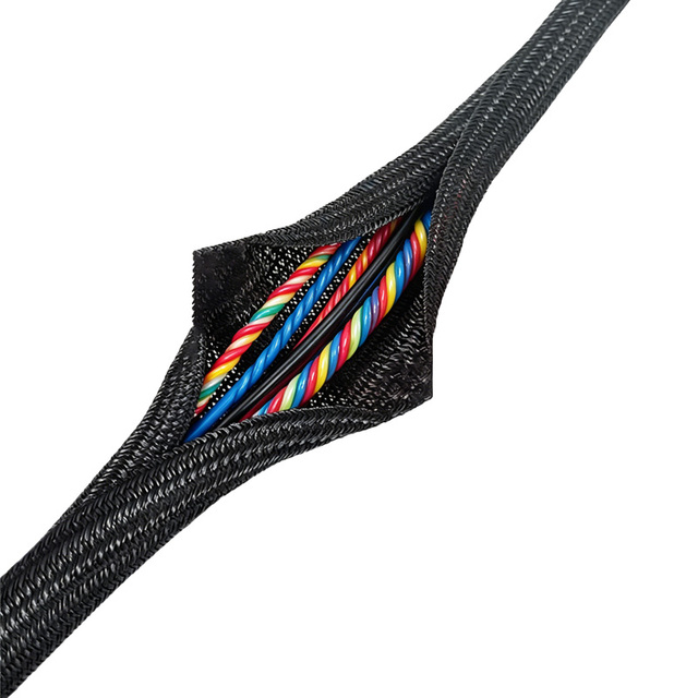 Breathable Eco-friendly Wear-resistant Flexible Self-winding Braided Cable protection Wire Insulation Sleeves