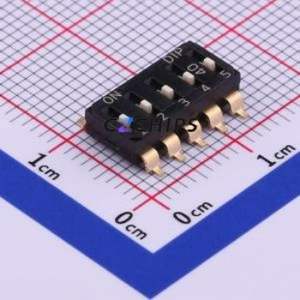 EM-05-Q DIP Switch SMD-10P,6x12.6mm Switch ( Number of Switch Sections: 5 )( Lead Spacing: 2.54mm ) - Product Image 1