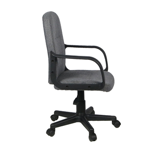 The middle part my back gray fabric Bureau swivel recliner chair Bureau with PP armrest and Base nylon - Product Image 3