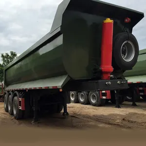 Goede Kwaliteit Zware 4 As 55cbm 12 Wiel Kipper Vrachtwagens Vervoeren Bulkgoederen Dump Trailer