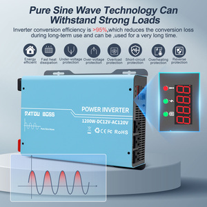 US WAREHOUSE 12v à 110v 220v 50hz 60hz 2.2KW convertisseur de puissance de voiture onde sinusoïdale <span class=keywords><strong>pure</strong></span> hors réseau onduleur pour solaire maison RV sauvegarde - Product Image 4