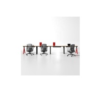 Mobilier de bureau à double face de taille standard, design moderne et de qualité, table de travail pour 2/3/4 personnes