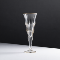 Nouveau Verre à Vin Vide de Luxe en Cristal Taillé Coloré Personnalisé, Style Chinois, 170-320 ml, avec Logo Personnalisé, Teinté Rose Rouge, pour Fêtes