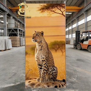 Panneau mural et plaque composite SPC flexible artificiel personnalisable 1,22*2,44m, alternative au marbre / <span class=keywords><strong>Feuille</strong></span> de marbre UV en plastique PVC - Product Image 2