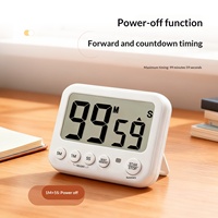 Pemantau Waktu 99 Menit Timer Digital Dengan Lampu Getar dan Lampu Flash Timer Hitung Mundur Tanpa Suara untuk Memasak di Dapur dan Belajar