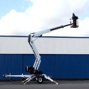 CHERRY picker ลิฟต์บูมลิฟท์แพลตฟอร์มการทำงานทางอากาศรถพ่วงประกบแขนยืดหดได้ - Product Image 1
