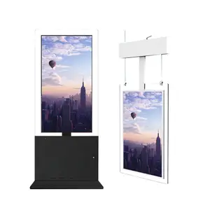 55 inch Hanging Double Side Digital Signage High Brightness Dual Sided Ceiling Shop Window Facing Display