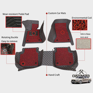 Haute qualité <span class=keywords><strong>prix</strong></span> d'usine luxe en cuir diamant tapis de voiture personnalisé imperméable anti-dérapant 9d 7d tapis de sol de voiture - Product Image 2