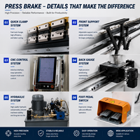 Presse plieuse CNC haute précision 1000 mm pour atelier de pliage de tôles, formage de tubes métalliques et usage industriel