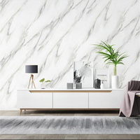 Papier peint effet marbre blanc ventre de poisson, imperméable, moderne, luxe léger, pour fond de télévision, mur de canapé