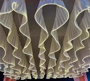 Drapé de <span class=keywords><strong>plafond</strong></span> pour <span class=keywords><strong>mariage</strong></span> avec lumières LED, draperies de <span class=keywords><strong>plafond</strong></span> en gaze de luxe pour la décoration de la salle de réception de <span class=keywords><strong>mariage</strong></span> - Product Image 1