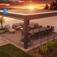 Motorisierte Aluminium-Pergola Wasserdichtes Freistehendes Garten-Pavillon Terrassen-Sonnenschutzsystem