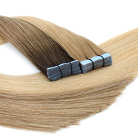 Extensiones de Cabello con Cinta Adhesiva de Diseño de Alta Gama Personalizadas de Fábrica, 100% Cabello Humano Virgen, Extensiones de Cinta Adhesiva de Doble Trama para Mujer