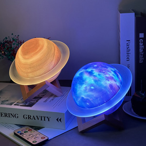 Subwoofer domestique <span class=keywords><strong>Saturn</strong></span> Dream nouvelle version améliorée avec éclairage LED <span class=keywords><strong>RGB</strong></span> 3D HiFi, design moderne en ABS, alimenté par batterie et contrôle tactile pour chambre à coucher - Product Image 5