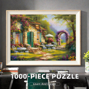 Puzzle en papier personnalisé 1000 pièces, carton gris, pelliculage mat/brillant, jouet éducatif DIY pour les plus de 14 ans, certifié EN71 - Product Image 2