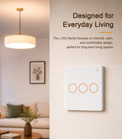 Interrupteur mural intelligent sans fil Tuya Zigbee série L10Q de haute qualité, 1/2/3 boutons, pour usage domestique, sans neutre requis