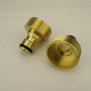 Copper Garden Hose Connector Adapter 1 Inch Threaded Plug For Bulk Hose Durable Forging - Product Image 1