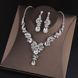 Conjunto de Collar y Pendientes de Cristal para Novia, Joyería a Juego con Vestido de Novia, Accesorios para Vestidos de Gala - Product Image 2