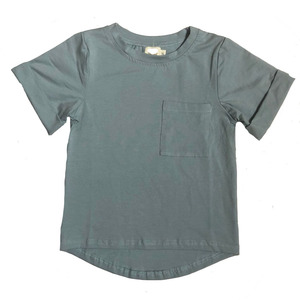 T-shirt d'été en coton pour bébés et jeunes garçons, à manches courtes pliées, vêtements décontractés pour enfants, jersey - Product Image 5