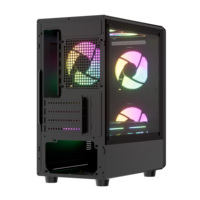 Nouveau Boîtier PC de Jeu de Bureau en Gros avec Panneau Latéral en Verre Trempé, Tour Moyenne Micro ATX, Ports Audio USB3.0/USB1.0, Personnalisable