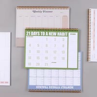 Bloc-notes planificateur hebdomadaire personnalisé, feuilles mobiles colorées, notes autocollantes, bloc-notes de bureau, calendrier, calendrier coloré, imprimable