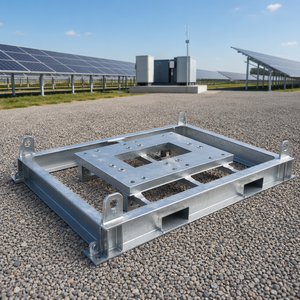 Base de Montaje para Inversor Solar de Acero Soldado Personalizada OEM, Galvanizada por Inmersión en Caliente - Product Image 3