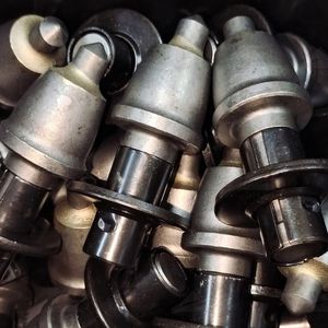 Ashok Industries Rust Colored Steel Pipe Sections Cutouts Silver Ends 6000 Working Pressure for 50 Ton Excavators Stacked Site - Product Image 3