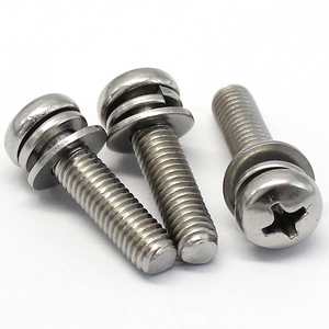 304 #   Tornillos de Cabeza Phillips de Acero Inoxidable GB9074.4 Ensamblados con Arandela Plana y Arandela de Resorte - Product Image 1