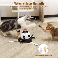 Jouet pour chat 3-en-1 en gros : Boîte magique avec baguette rotative et souris pop-up activée par capteur, rechargeable par USB