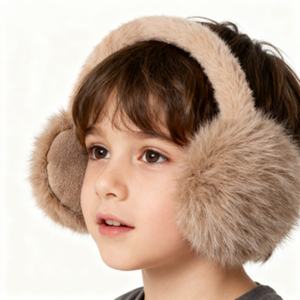 Модные зимние теплые и морозостойкие милые плюшевые складные наушники из искусственного меха, мягкие, уютные, для улицы, ветрозащитные - Product Image 5