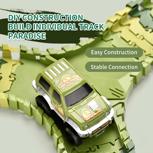 Set de Juego de Pista de Dinosaurios <span class=keywords><strong>Paradise</strong></span>, 220 Piezas, Pista Orbital de Ensamblaje DIY, Juguete de Plástico ABS para Educación - Product Image 4