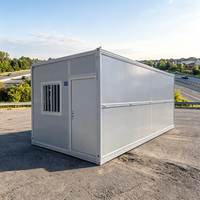 Maison conteneur pliable de 20 pieds en acier, préfabriquée, modulaire, portable, résistante aux intempéries, gain de place, pour l'exploitation minière