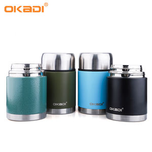 Termos Dinding Ganda Stainless Steel, Kotak Sup Termos Makanan Lurus Stainless Steel 500Ml - Product Image 1