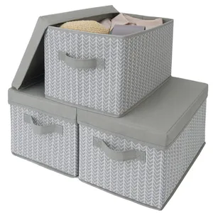 Fabric Storage Bins Organizer Closet Foldable Storage Box For Clothes