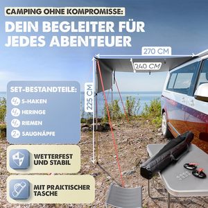 Auvent extérieur de protection solaire UV à commande manuelle pour auvent latéral de toit de voiture pour véhicule tout-terrain <span class=keywords><strong>4x4</strong></span> pour l'été - Product Image 5