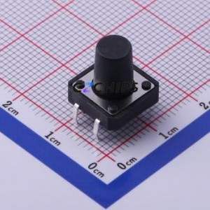 TS-1094-A15B3-D1 Tactile Switch Through hole Component (THT)-4P,12x12mm Switch Single Pole Single Throw Round Button 2.5N 12mm - Product Image 1