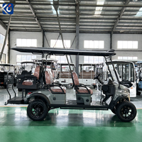 Voiturette de golf électrique tout-terrain 6 places CAMP Luxury Design homologuée pour la route, batterie 72V, mini buggy de golf, voiturette de club